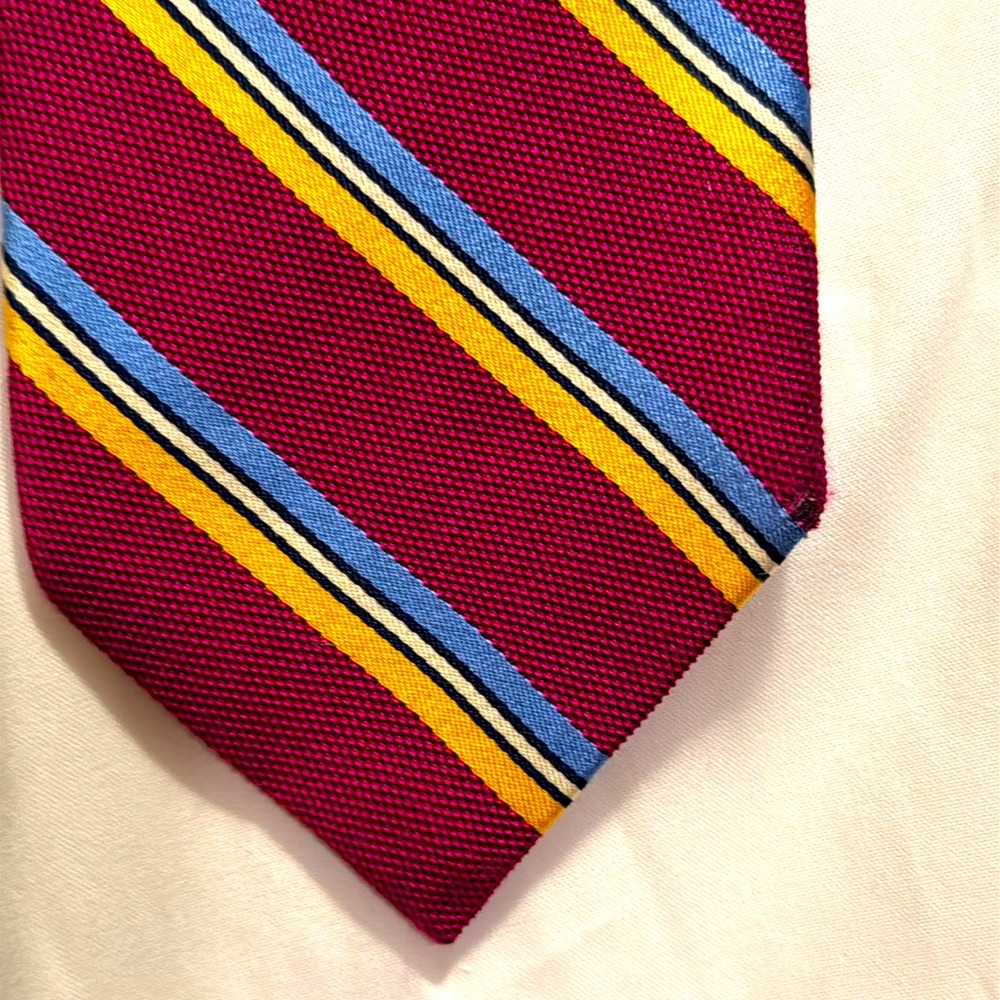 Lands’ End 100% silk Neck Tie - Brilliant Colors! - Subtle Power Flex!